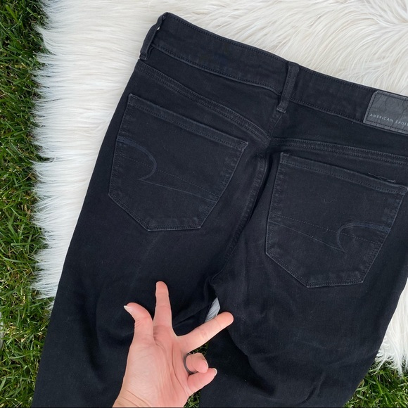 American Eagle black hi rise jeggings 4 long - Picture 7 of 7
